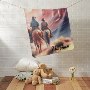 Wild West Cowboy  Baby Blanket