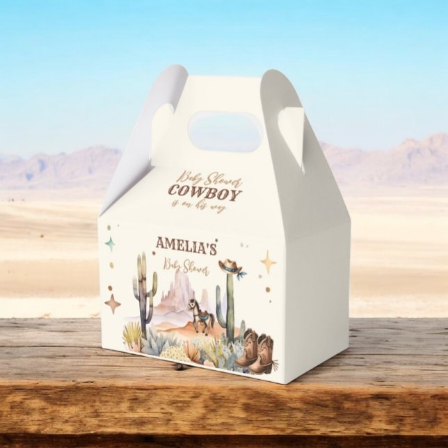 Wild West Cowboy Baby Shower Favor Boxes (Creator Uploaded)
