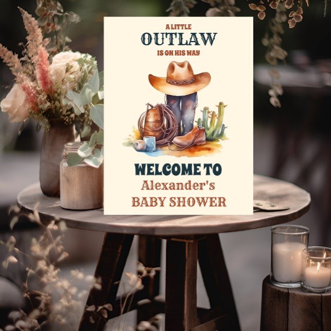Wild West Cowboy Baby Shower Foam Board (Creator Uploaded)