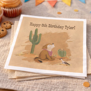Wild West Cowboy Birthday Desert Napkins