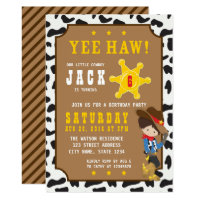 Wild West Cowboy Birthday Invitation