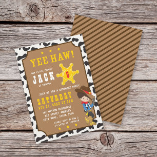 Wild West Cowboy Birthday Invitation