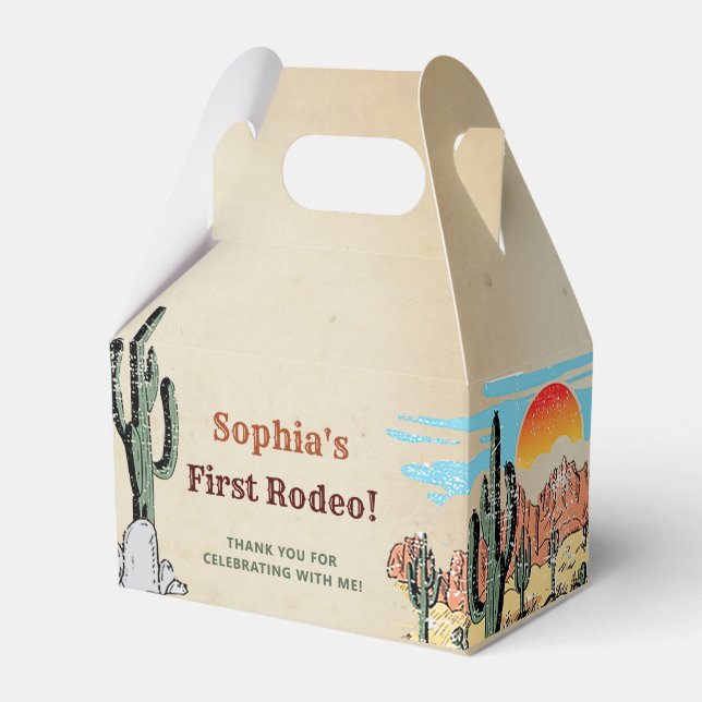 Wild West Cowboy Birthday Party Favor Boxes (Front Side)