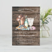 Wild West Cowboy Birthday Party Invitation (Standing Front)