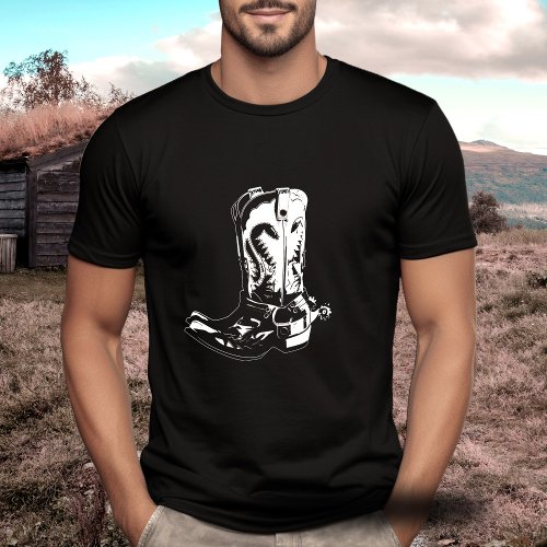 Wild west cowboy boots T_Shirt