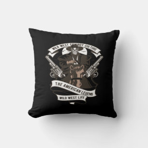 wild west cowboy culture the american legend wild throw pillow