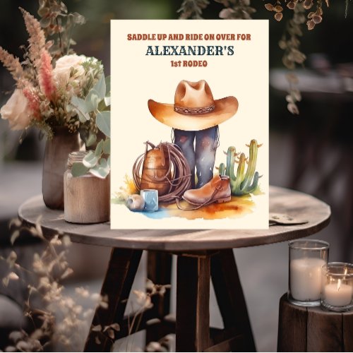 Wild West Cowboy First Rodeo Birthday Foam Board