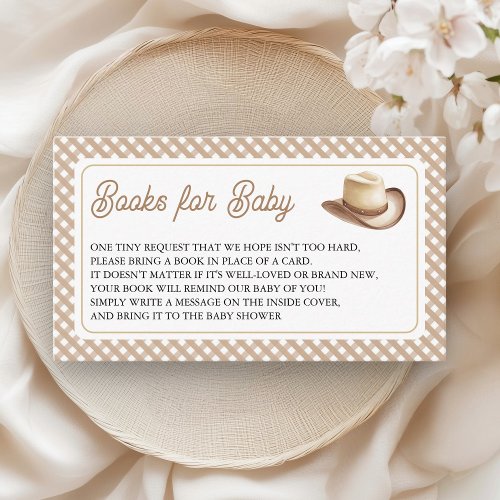 Wild West Cowboy Hat Baby Shower Books for Baby
