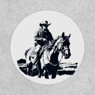 Wild West Cowboy Horse Back Riding Patch