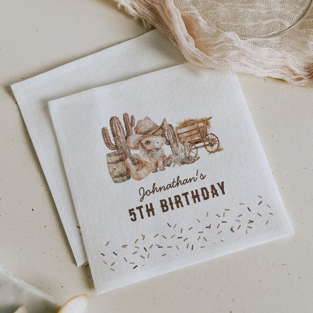 Wild West Cowboy Kids Birthday Party Napkins (Creator Uploaded)