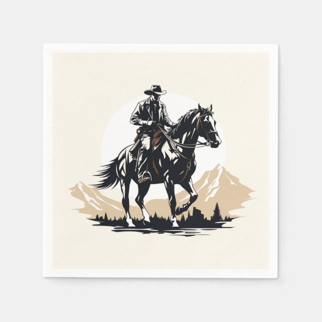 Wild West Cowboy Napkins (Front)