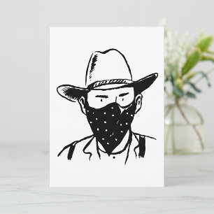 Wild West Cowboy Outlaw Bandit Invitation