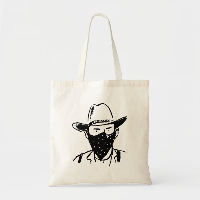 Wild West Cowboy Outlaw Bandit Tote Bag (Front)
