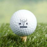 Wild West Cowboy Personalized Groomsmen Monogram Golf Balls<br><div class="desc">Personalized gifts for groomsmen with old western cowboy theme. Decorated with cowboy hat with vintage western font. Text and background color are editable using the Design Tool to fit your occasion. Get this customize gift for wedding,  bachelor party,  engagement party or any other special occasions.</div>