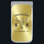 Wild West Cowboy Personalized Monogram Groomsmen Silver Finish Money Clip<br><div class="desc">Personalized gifts for groomsmen and best man with old western cowboy theme. Decorated with cowboy hat with vintage western font. Text and color are editable using the Design Tool to fit your occasion. Get this customize gift for wedding,  bachelor party,  engagement party or any other special occasions.</div>