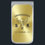 Wild West Cowboy Personalized Monogram Groomsmen Silver Finish Money Clip<br><div class="desc">Personalized gifts for groomsmen and best man with old western cowboy theme. Decorated with cowboy hat with vintage western font. Text and color are editable using the Design Tool to fit your occasion. Get this customize gift for wedding,  bachelor party,  engagement party or any other special occasions.</div>