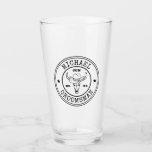 Wild West Cowboy Rustic Logo Customized Groomsmen Glass<br><div class="desc">Personalized gifts for groomsmen with western cowboy theme. Decorated with cowboy hat with vintage western font. Text and color are editable using the Design Tool to fit your occasion. Get this customize gift for wedding,  bachelor party,  engagement party or any other special occasions.</div>