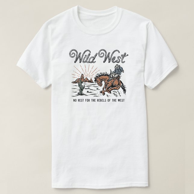 Wild West Cowboy T-Shirt (Design Front)