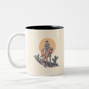 Wild West Cowboy Two-Tone Coffee Mug