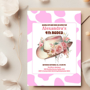 Wild West Cowgirl Country Western Birthday Party Invitation
