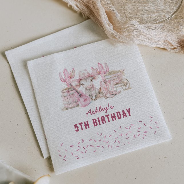 Wild West Cowgirl Kids Birthday Party Napkins (Creator Uploaded)