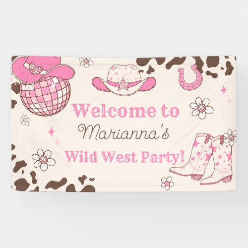 Wild west Cowgirl pink Birthday party Welcome
