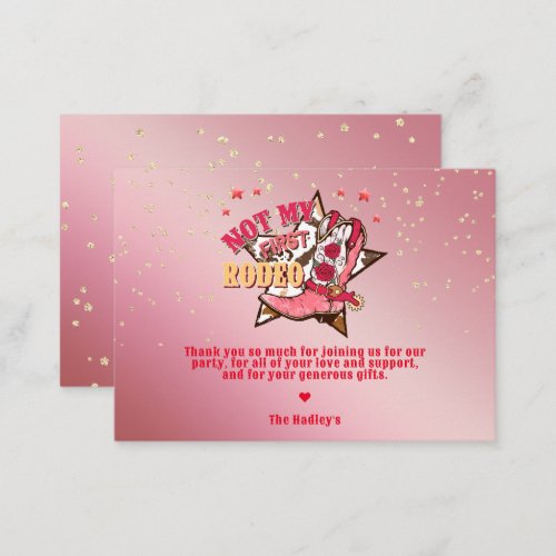 Wild West Cowgirl Thankyou Note Card