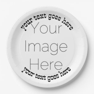 wild west custom photo kids party western cowboy paper plates