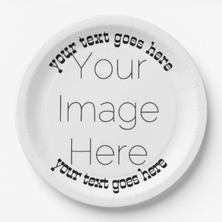 wild west custom photo kids party western cowboy paper plates