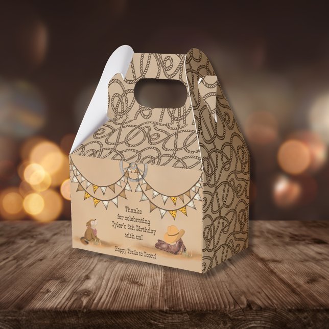 Wild West Desert Animals Rustic Cowboy Favor Boxes (Creator Uploaded)