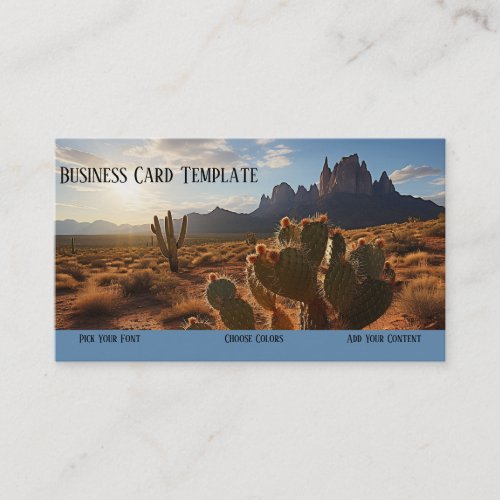 Wild West Desert Sunset Western Business Card