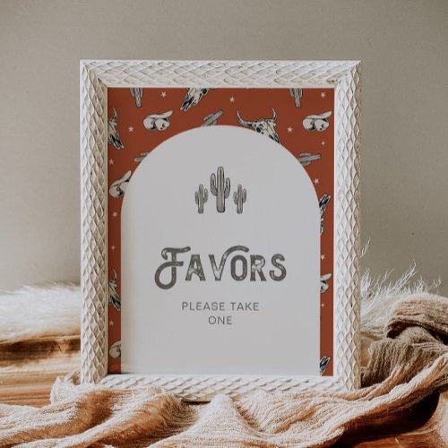 Wild West Favors Sign