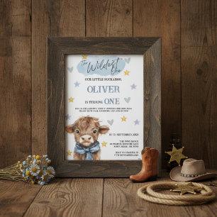 Wild West First Birthday • Little Buckaroo Theme Invitation