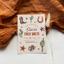 Wild West First Rodeo First Birthday Party  Invitation