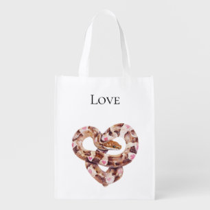 Wild West Floral Western Pink Cowgirl Snake Grocery Bag