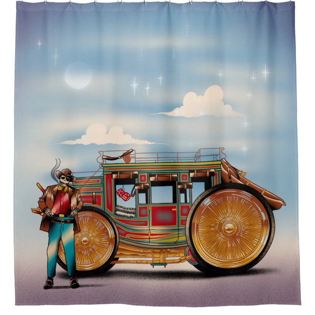 Wild West G Wagon Lowrider Shower Curtain (Front)