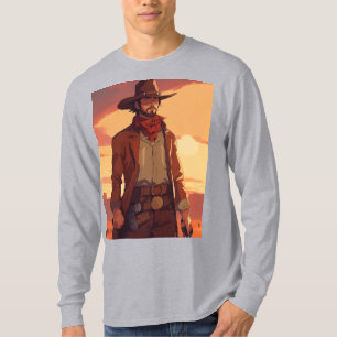 Wild West Gunslinger - 90s Vintage Anime Portrait T-Shirt