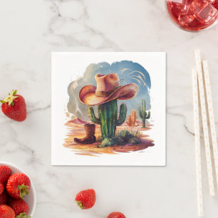 Wild West Hats Cowboy Birthday Napkins