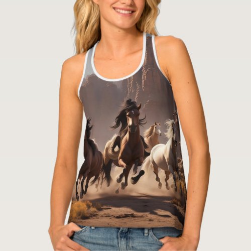 Wild West Horses Women Tank Top