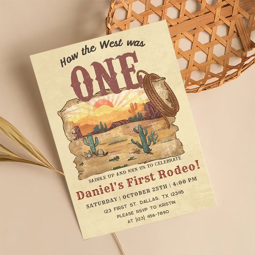 Wild West How The West Was One Birthday Invitation
