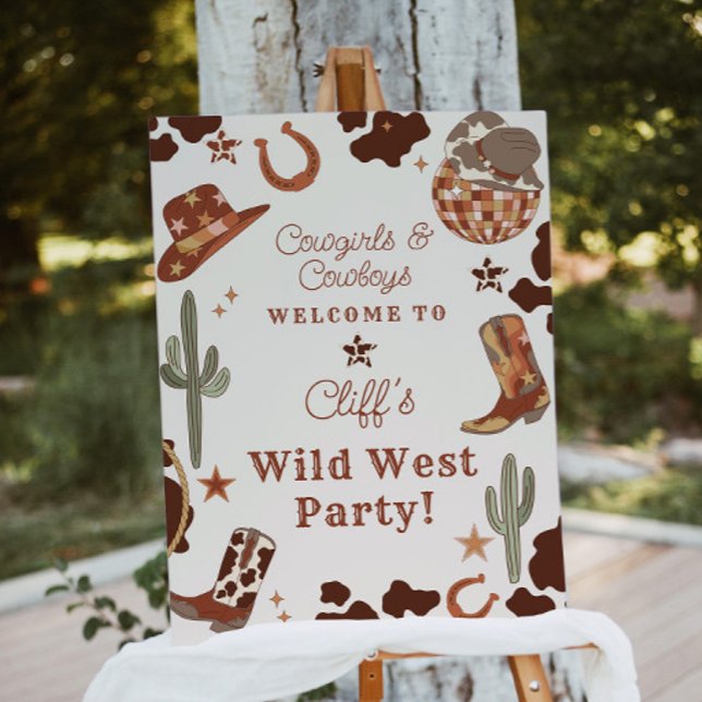 Wild West kids Birthday party welcome Foam Board (Creator Uploaded)