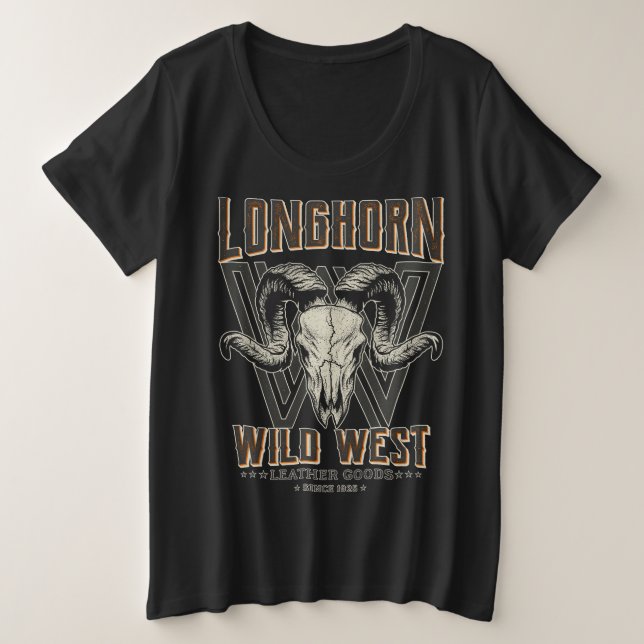 Wild West Leather Goods Plus Size T-Shirt (Design Front)