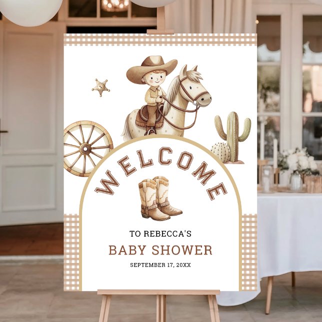 Wild West Little Cowboy Baby Shower Welcome Sign (Creator Uploaded)