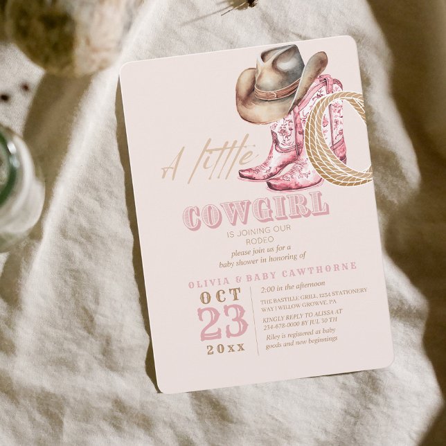 Wild West Little Cowgirl Baby Girl shower  Invitation (Creator Uploaded)