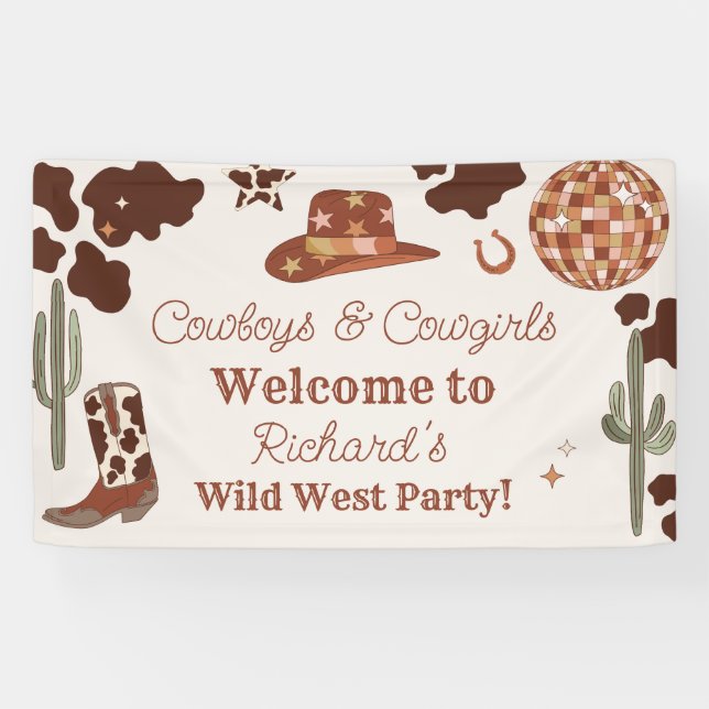 Wild west party Boy rodeo birthday party Welcome Banner (Horizontal)