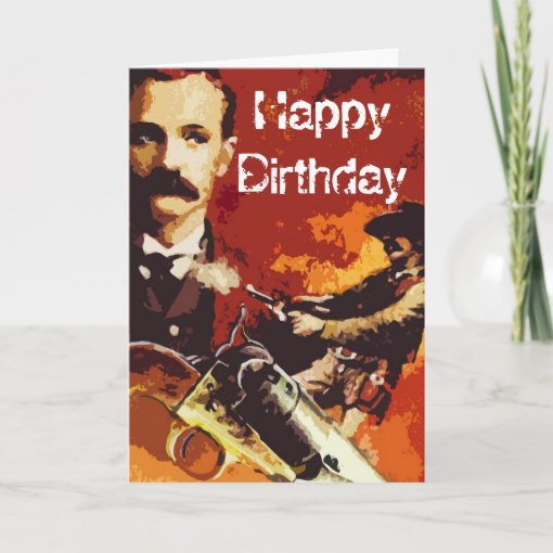 Wild West Pop Art Birthday Card | Zazzle