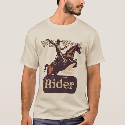 Wild West Rider Cowboy T_Shirt