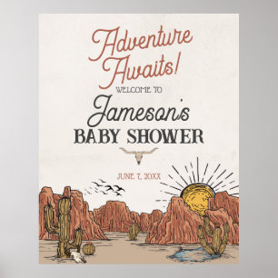 Wild West Rodeo baby shower welcome sign