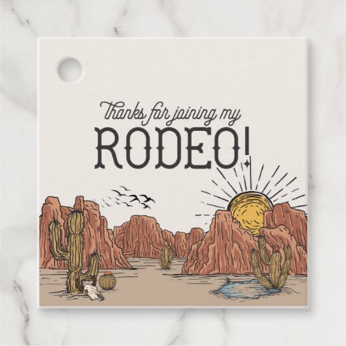 Wild West Rodeo Birthday Party Circle Favor Favor Tags