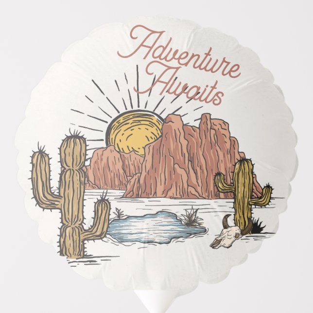 Wild West Rodeo Birthday Party Decor Balloon (Front)